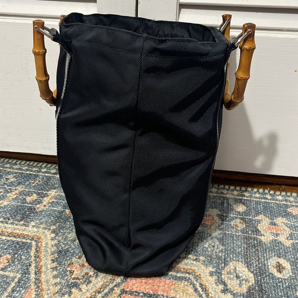 Gucci EUC Small Nylon Tote with Bamboo Handles - Picture 4 of 9